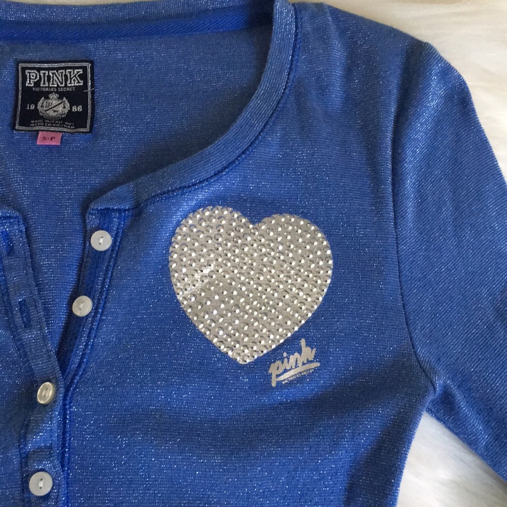 Victoria’s Secret PINK blue sparkly  top